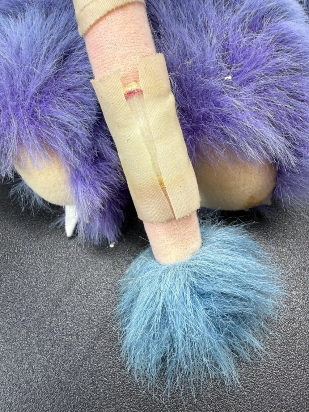 1980's Russ Berrie Weirdo Willy Plush Stuffed Animal Purple Monster NEEDs TLC